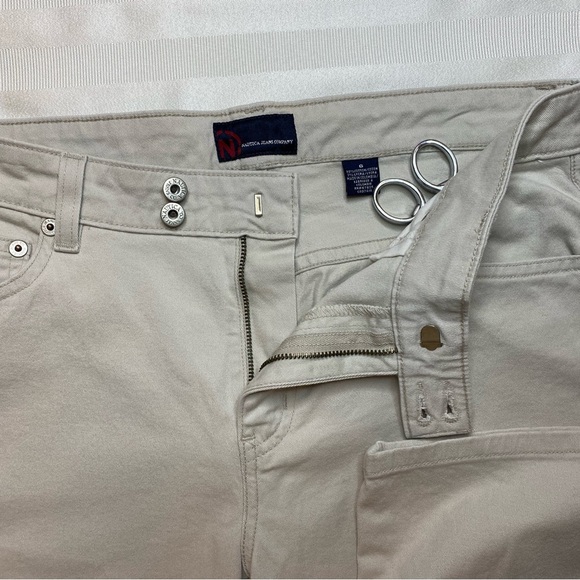 Nautical Jeans Khaki Cropped Pants 5-Pocket NWT Sz 6  Double Button Waist - Picture 9 of 13